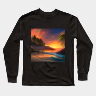 Sunset at the beach Long Sleeve T-Shirt